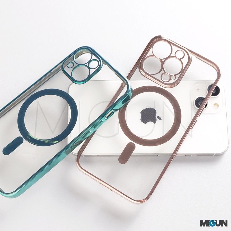 New! (2) Metallic Magsafe - Fullcover Softcase for iPhone 11 11PRO 11PROMAX 12 13 MINI PRO PROMAX XR XSMAX 14 PLUS PRO PROMAX