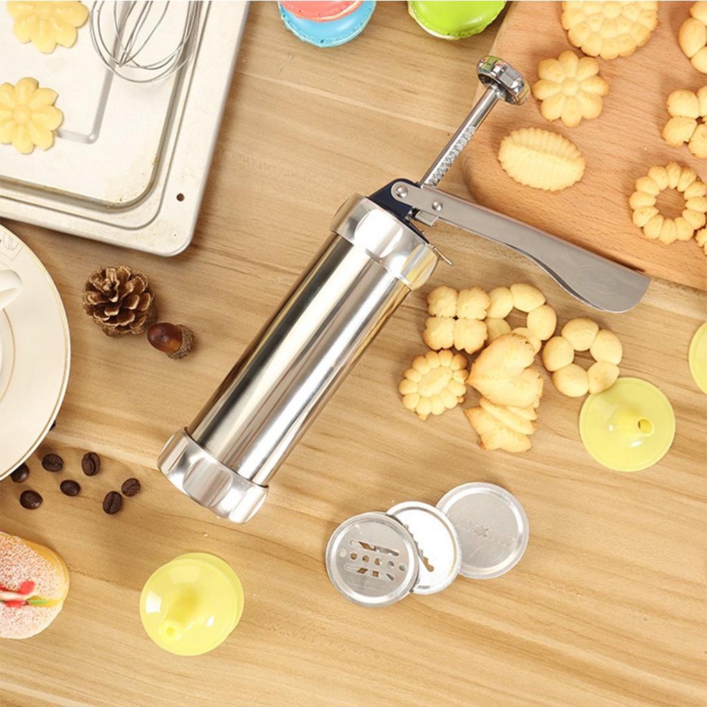 Home Biscuit Press 240ml Maker Set Portable Aluminium Alloy Fondant Icing Alat Kue Peralatan Membuat Makanan Penutup Perlengkapan Baking