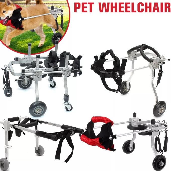Alat Bantu Jalan Kereta Roda Anjing Hewan PiaraanCacat Pet wheelchair