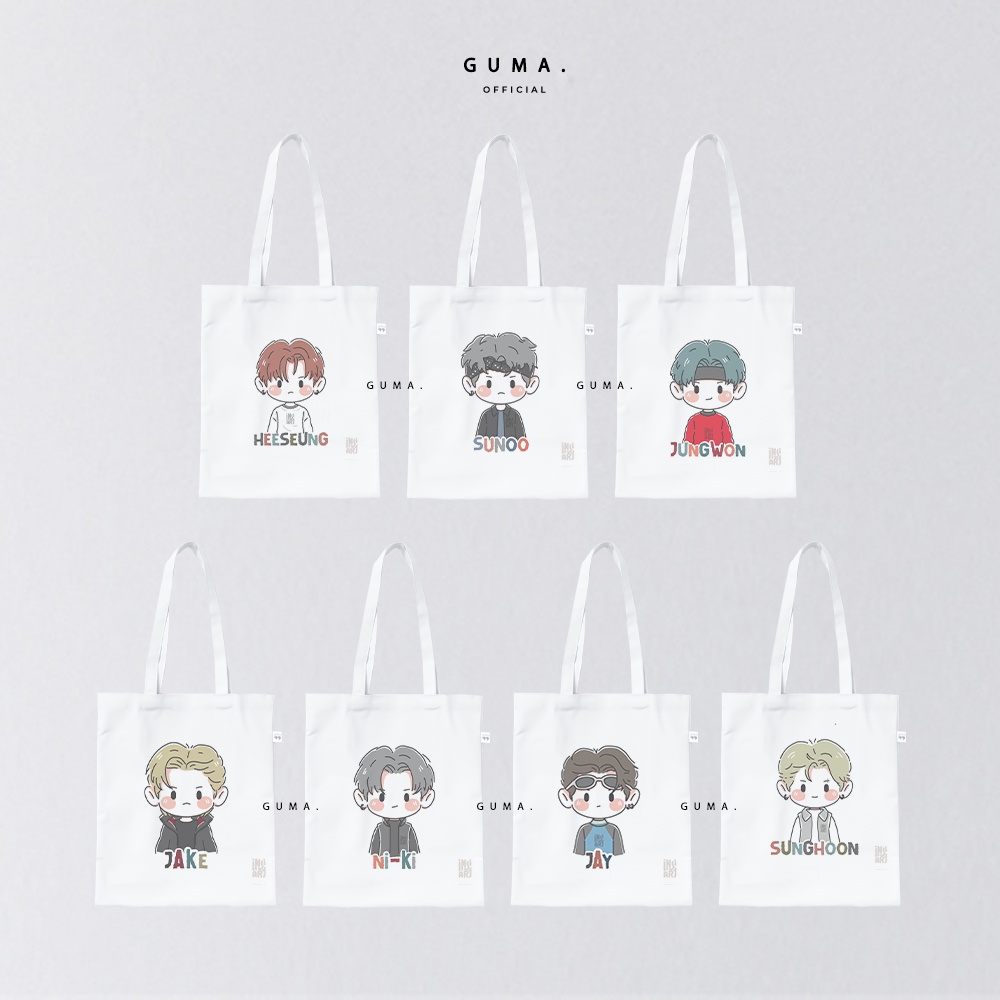TERBARU TOTEBAG ENHYPEN JAY NIKI HEESEUNG JAKE JUNGWOON  BTS TOTEBAG KOREA KPOP KANVAS PREMIUM TOTE 