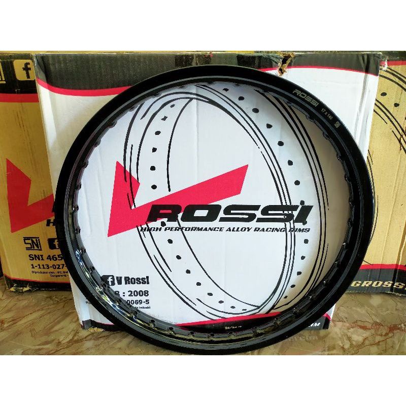Jual Velg Rossi WM Velg Vrossi WM Hitam glossy Hitam kilap Ring 17