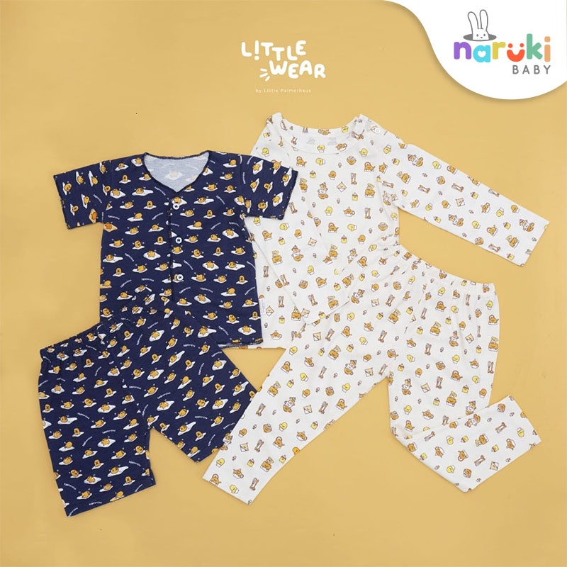 Little Palmerhaus Little Wear Button Shoulder Long Sleeve Piyama Bayi