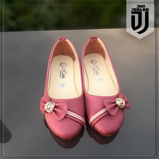 Sepatu Pesta Balet Pita Bunga Anak Baby Balita Cewek / Sepatu Anak Perempuan Slip On Balet Pesta Mot