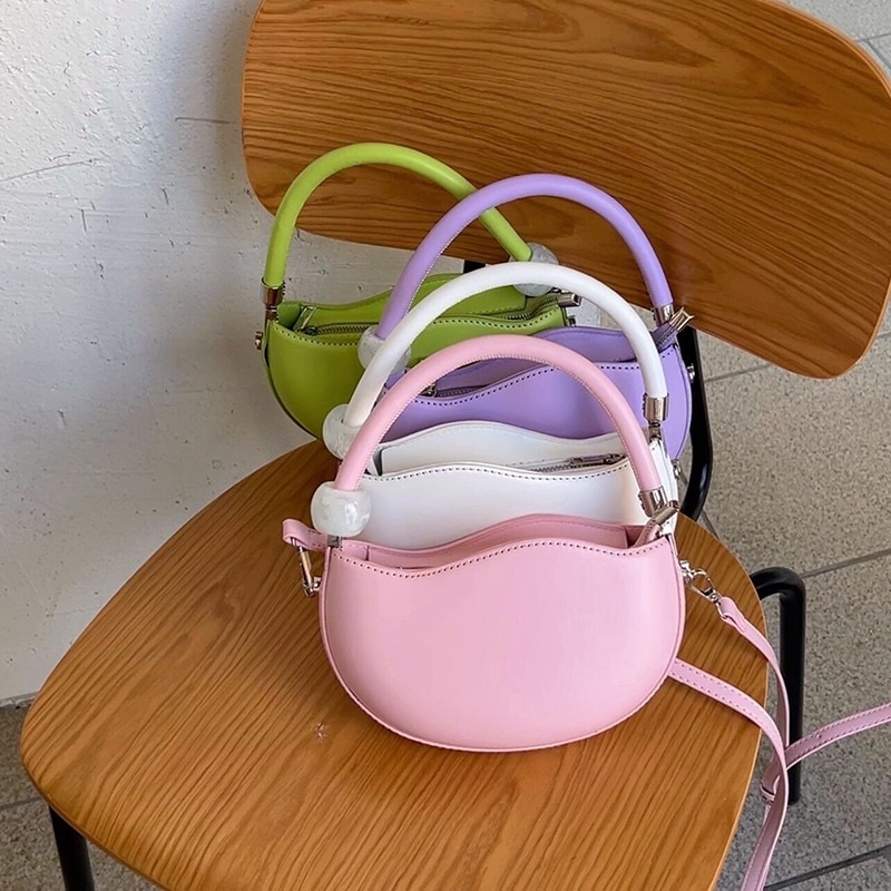 Tas Selempang Kulit Wanita Tas Cewek Kecil Saddle Bag Handbag Slingbag JS2 8503