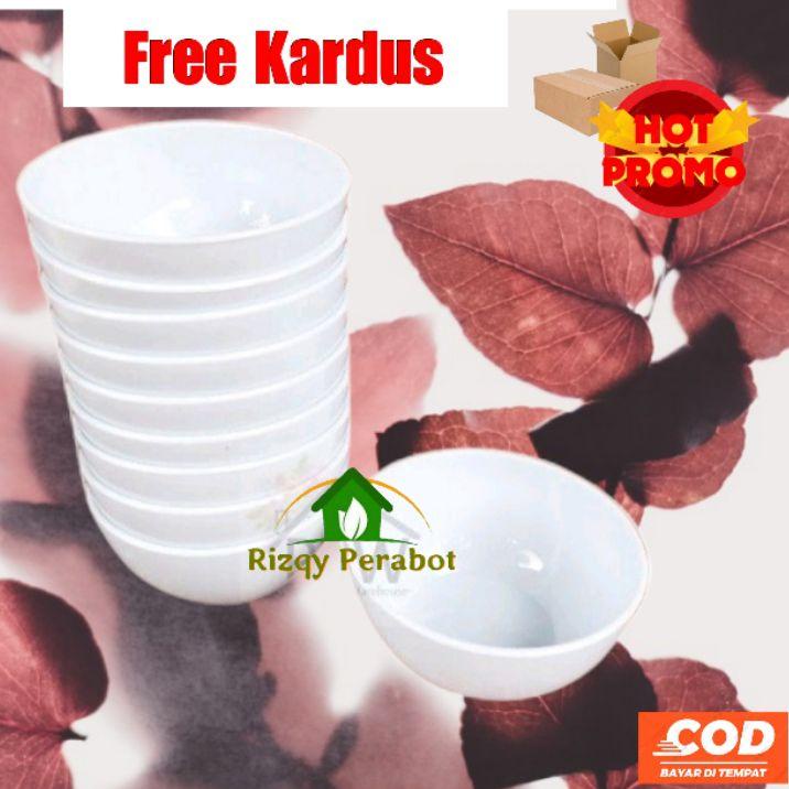 ㄽ MANGKOK PRASMANAN PUTIH 3.5/ MANGKUK KECIL MELAMINE/ MANGKOK SUP / MANGKUK MINI / MURAH FREE KARDU