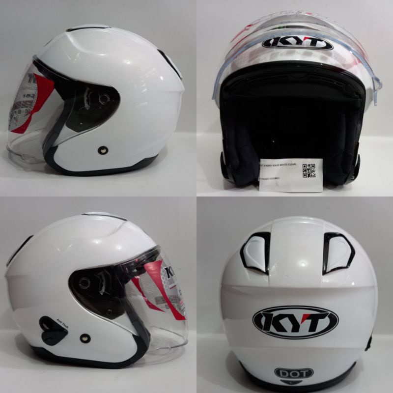 HELM KYT KYOTO R WHITE PUTIH SINGLE VISOR