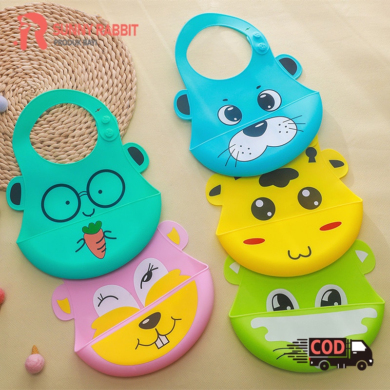 slabber bayi Waterproof /slaber bayi / Celemek Makan Bayi full Silikon (B297)