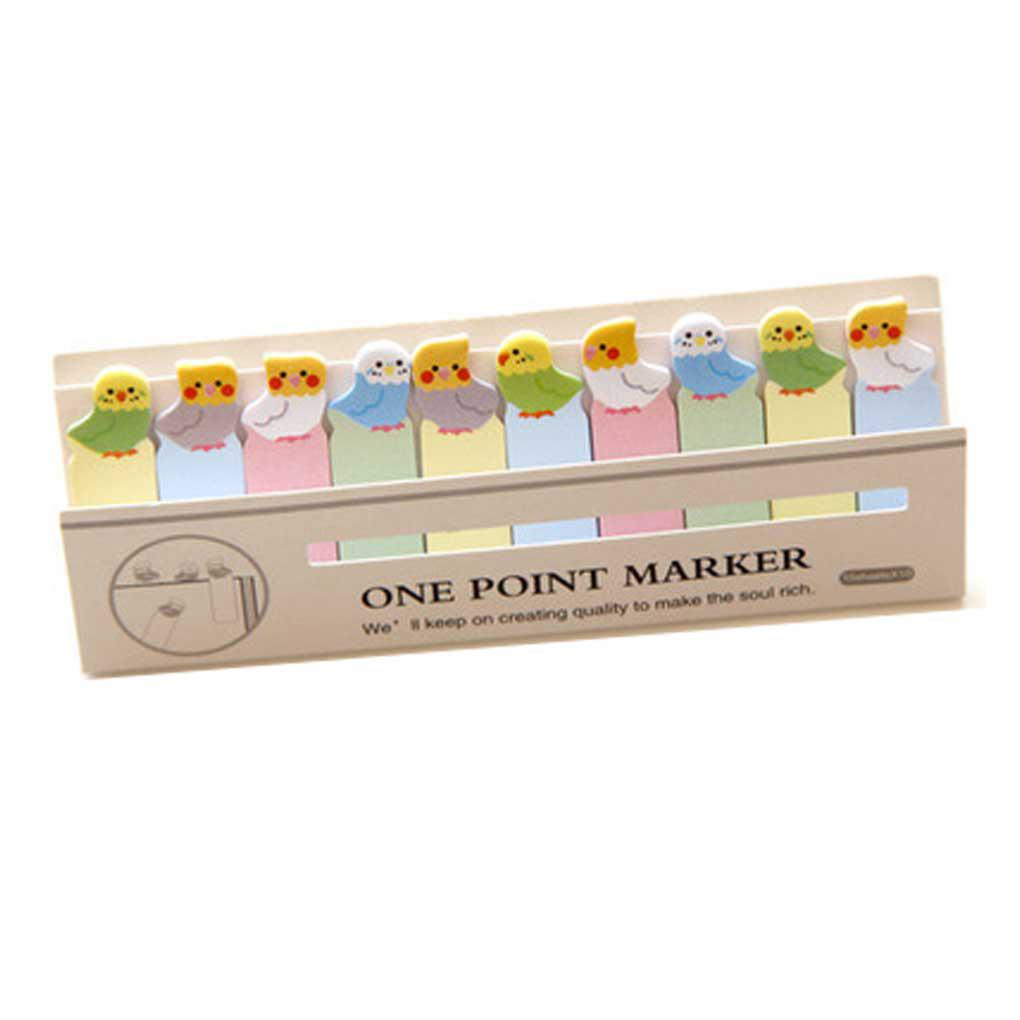 Huit Toserba Stiker Lucu Kartun Hewan Bookmark Note Penanda Pesan Portable Saku Kecil Alat Tulis Kantor Anak