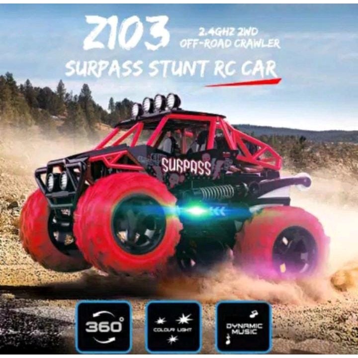 Mainan Anak Mobil Remot Offroad Surpass Z103 /Mainan Anak RC Surpass Stunt Car 360 Spinning 2.4Ghz