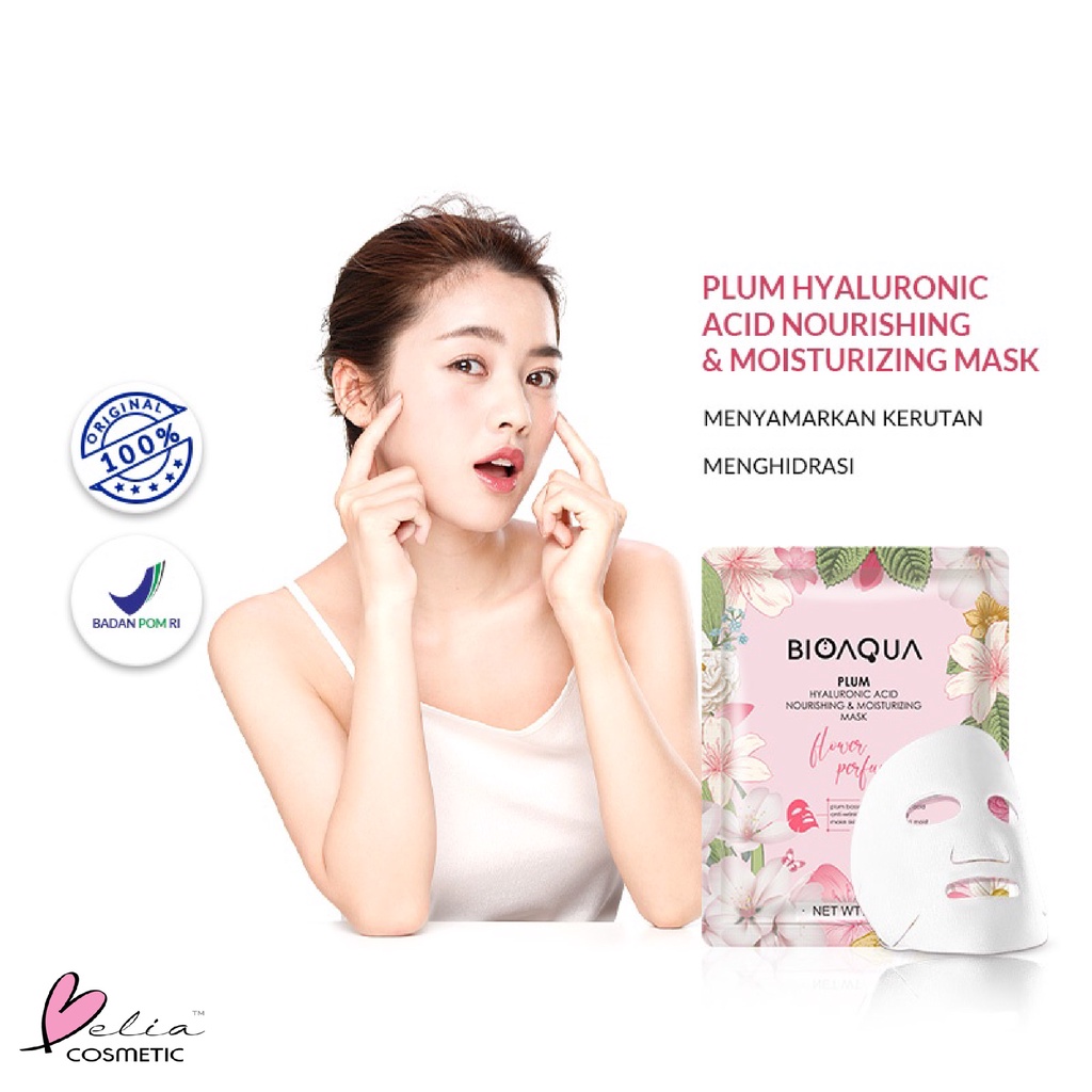 ❤ BELIA ❤ BIOAQUA Sheet Mask Master Series Plant | Flowers | Fruit | Eye Mask | Facial Mask Brightening Glowing Moisturizing Skin Care | Hydrating Essence Face Mask Brightening Anti Acne Jerawat | Honey Vitamin C Masker Wajah Muka Pelembab Kulit Cosmetics-BA S_Mask Plum