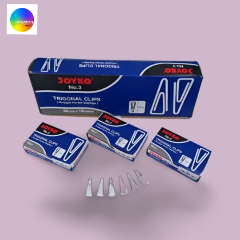 

Trigonal Paper Clips Joyko No.3 / Clip Penjepit Segitiga / Klip Jepit Kertas Berkas(ORIGINAL PRODUK)