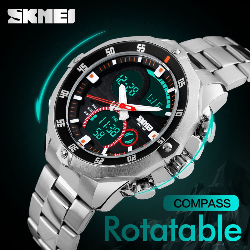 JAM TANGAN PRIA DUAL TIME SKMEI 1146 ORIGINAL WATERESISTAN/JAM TANGAN SKMEI ORIGINAL/