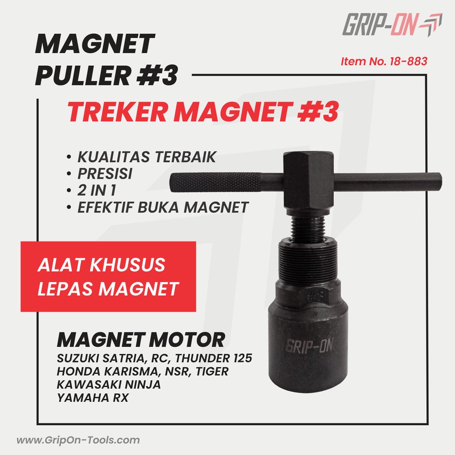 GRIP-ON Treker Magnet No #3 Multi-Fungsi 18-883 / Magnet Puller / Magnet Motor