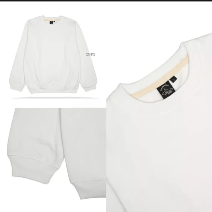 (BISA COD) Basic Sweater Polos Oblong Pria Wanita Best Seller bahan cotton fleece