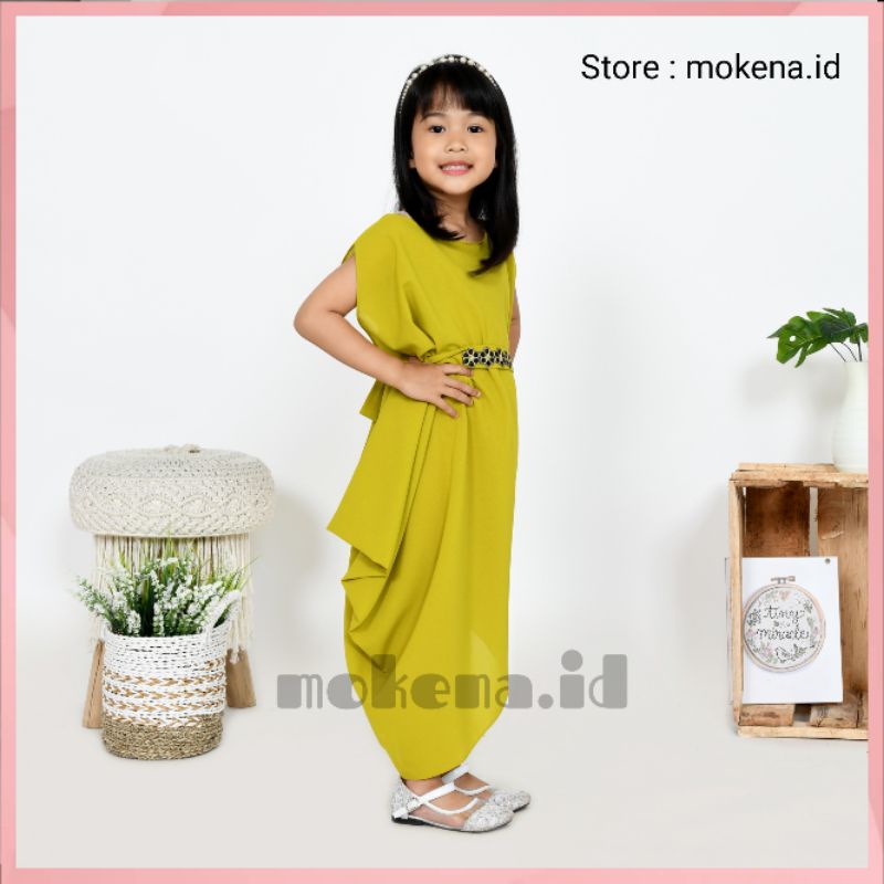 Set Outer Kaftan Anak Kecil SD Usia Umur 4 5 6 7  Tahun Gamis Baju Muslim Anak Balita Untuk Kondangan Dan Lebaran Couple Ibu dan Anak