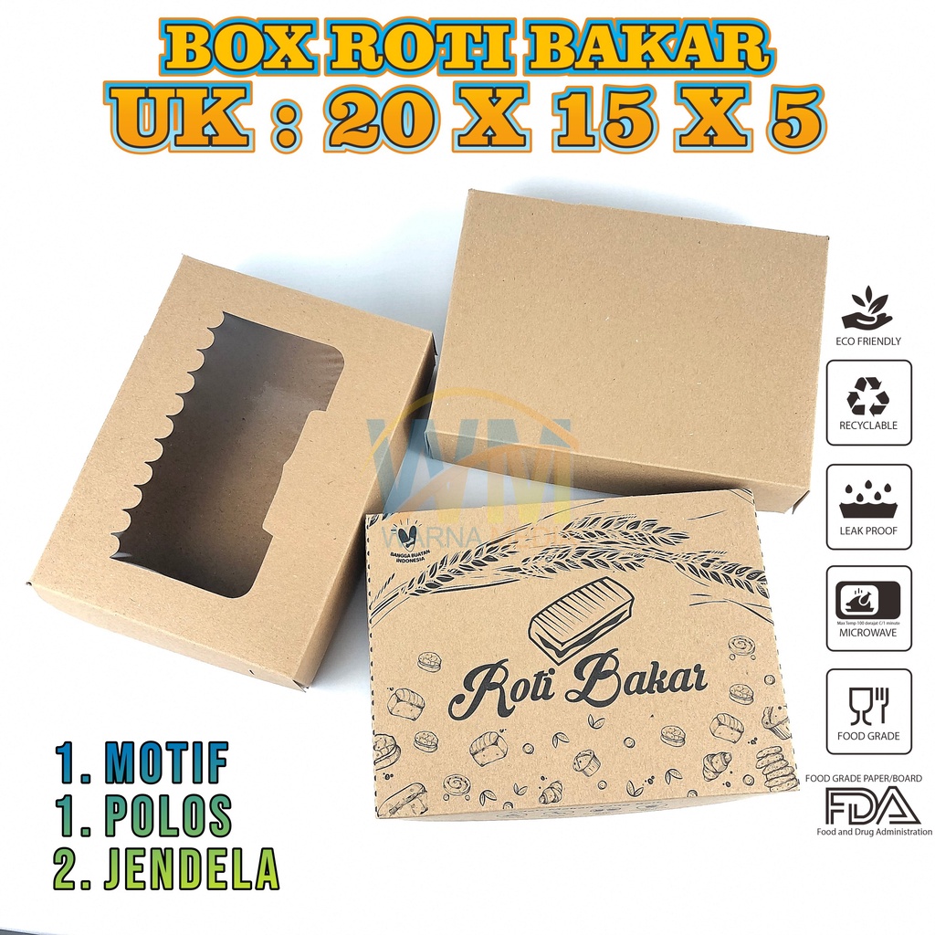 Jual Kotak Roti Bakar Take Away Dus Kue Brownies Box Cake Roti