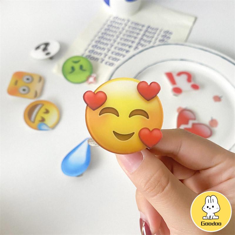Klip Rambut Tetes Air Emoji Marah Emoji Keringat Akrilik Klip Keringat Diam Keringat Jatuhkan Klip Rambut Klip Samping -Doo