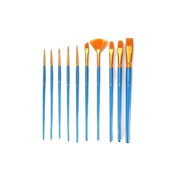 

Wow Zhu Ting Paint Brush Set Blue ( 10 Pcs) Kuas Cat Limited
