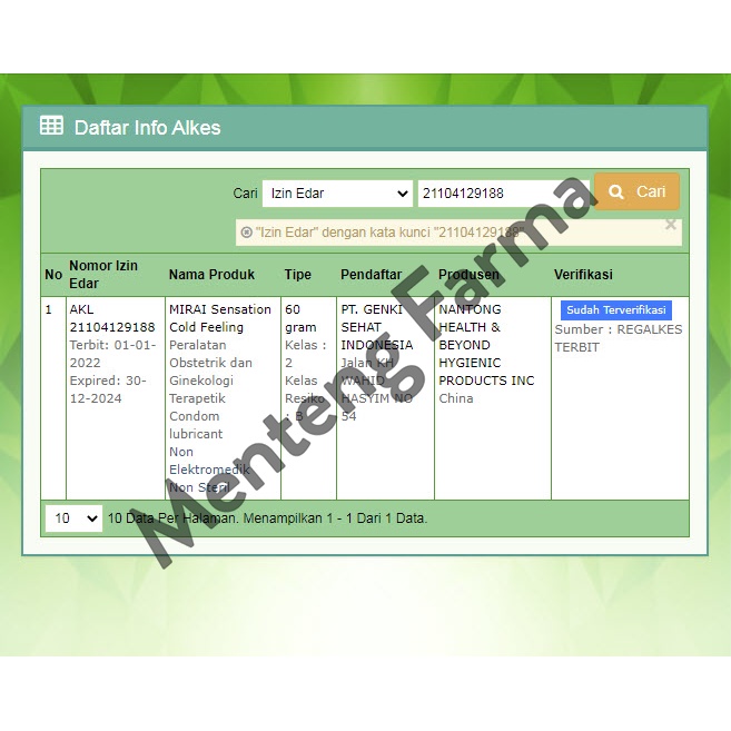 Mirai Sensation Cold Feeling - Pelumas Dengan Sensasi Rasa Dingin