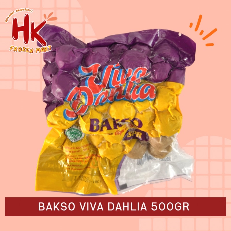 

Bakso Viva Dahlia 500gr isi 50 butir (baso ayam sapi bulbul) HK FROZEN MART
