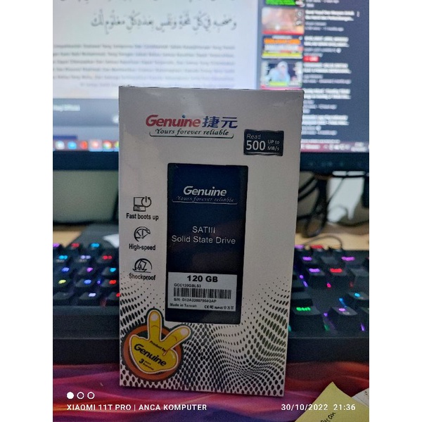 Genuine SSD 120GB Sata III - Garansi 3 tahun