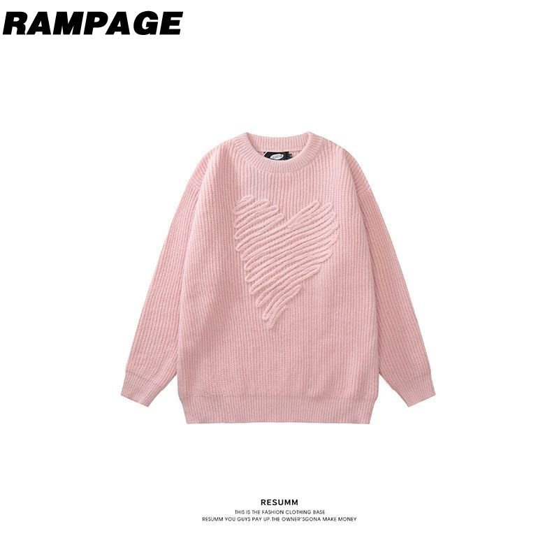 #Sisjuly# Jumper cinta vintage merah muda wanita jumper desain khusus wanita rasa pakaian rajut yang