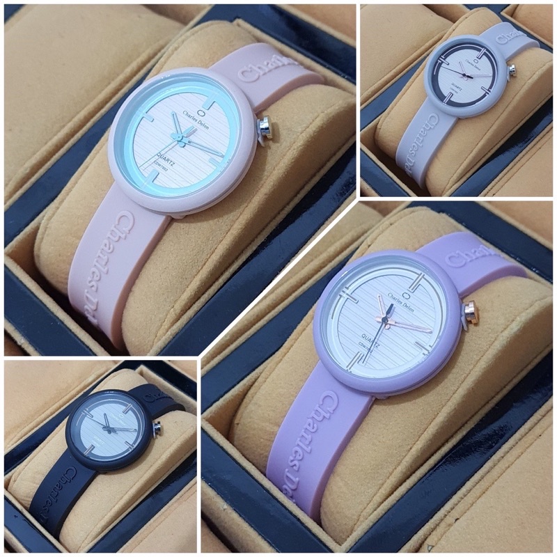jam tangan wanita charles delon original anti air + BOX