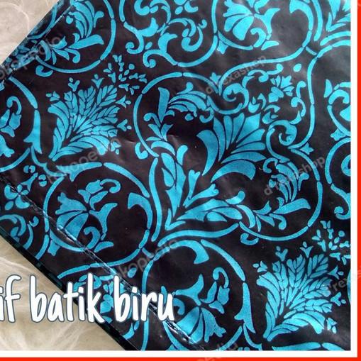 30 x 38 cm Kantong kresek motif, Kantong Plastik Motif Batik - batik biru