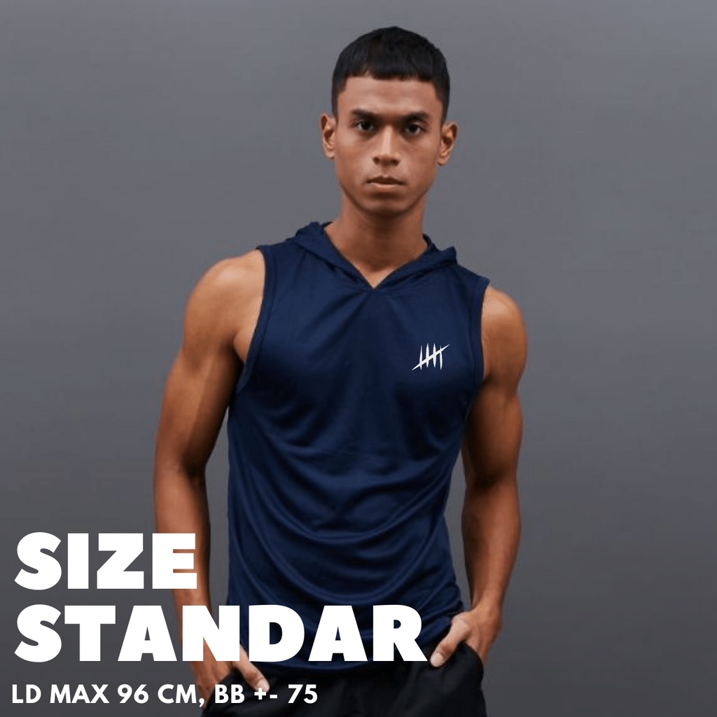 DONSON Sportswear Hoodie Singlet Sleeveless Polos Tanpa Lengan 5 Warna Atasan Jumbo