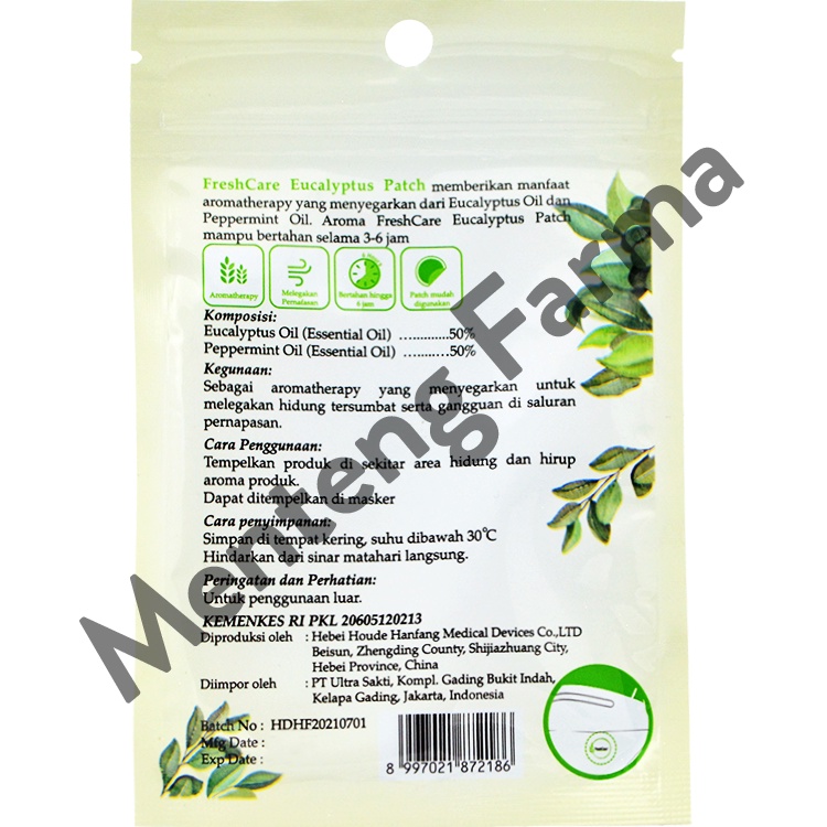 Freshcare Eucalyptus Patch - Sticker Tempel Dengan Aromatherapy