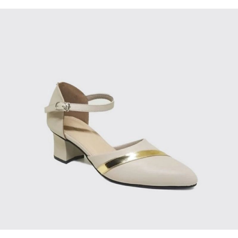 Sepatu Kerja Wanita Pantofel MK-206 Mules Black Big Size 41.42.43.44.45 Ukuran Besar Hitam Sepatu Megan