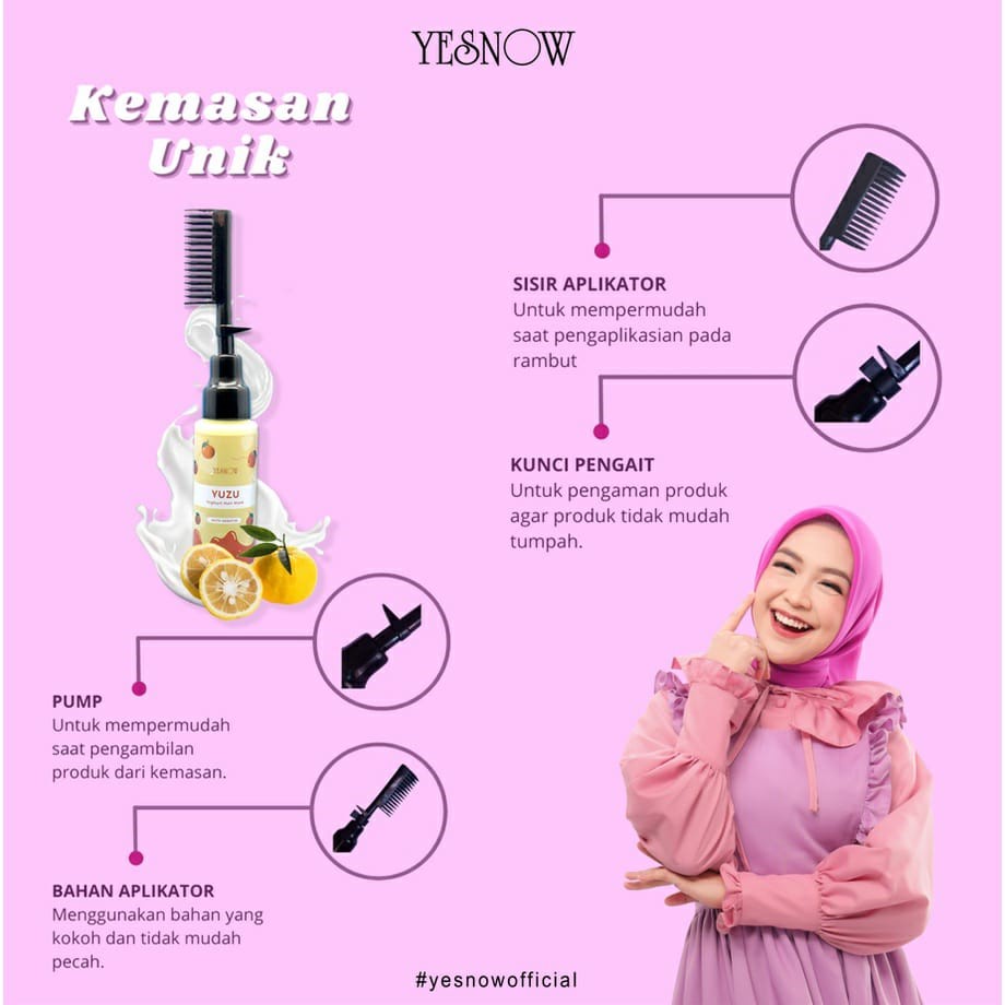 [ORI BPOM] YESNOW Hair Mask Botol | Botol Sisir | Masker Rambut | Perawatan Rambut | BPOM