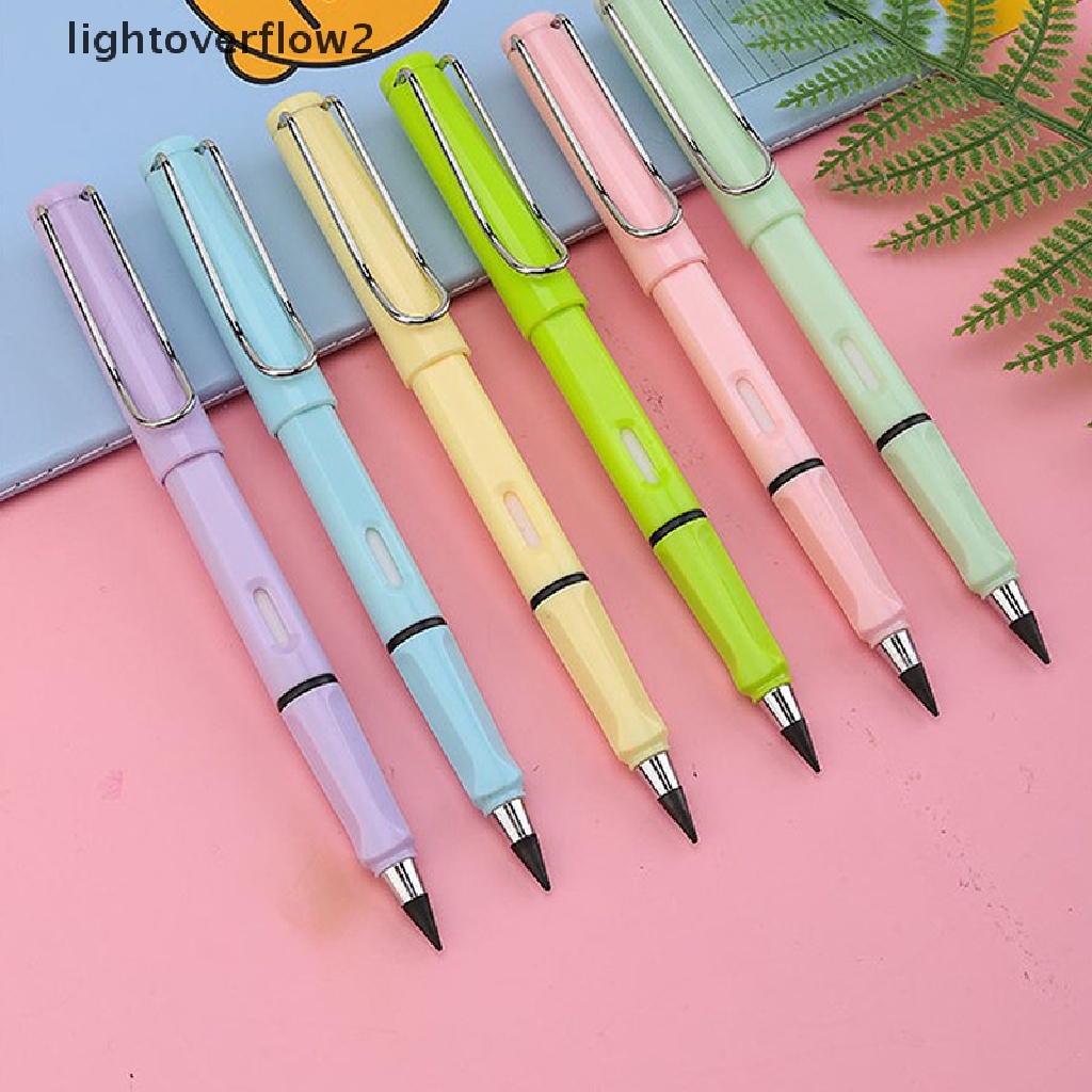 (lightoverflow2) 8pcs / Set Pensil Eternal Tanpa Tinta Untuk Menulis