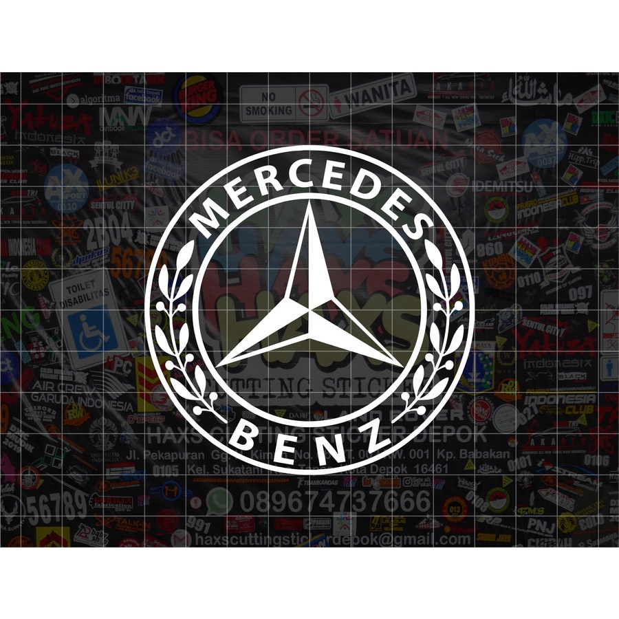 Cutting Sticker Mercedes Benz Ukuran 8 Cm Untuk Motor &amp; Mobil