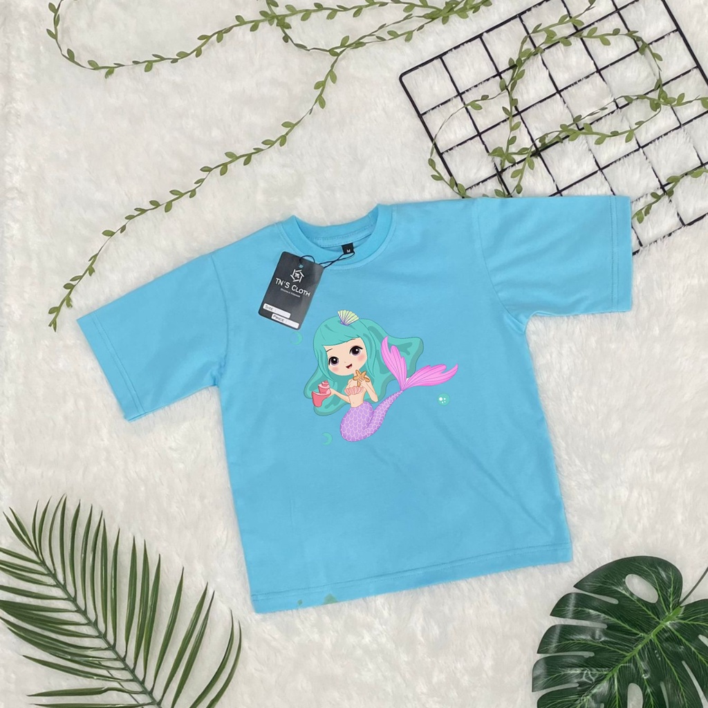 baju anak kaos anak mermaid pakaian atasan wanita 1 sampai 9 tahun bahan katun distro baju putri duy