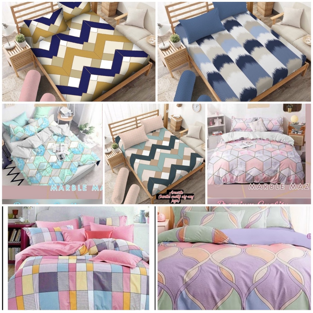 sprei aesthetic motif minimalis terbaru uk 120 x 200 &amp; uk 180 x 200 free sarung bantal guling