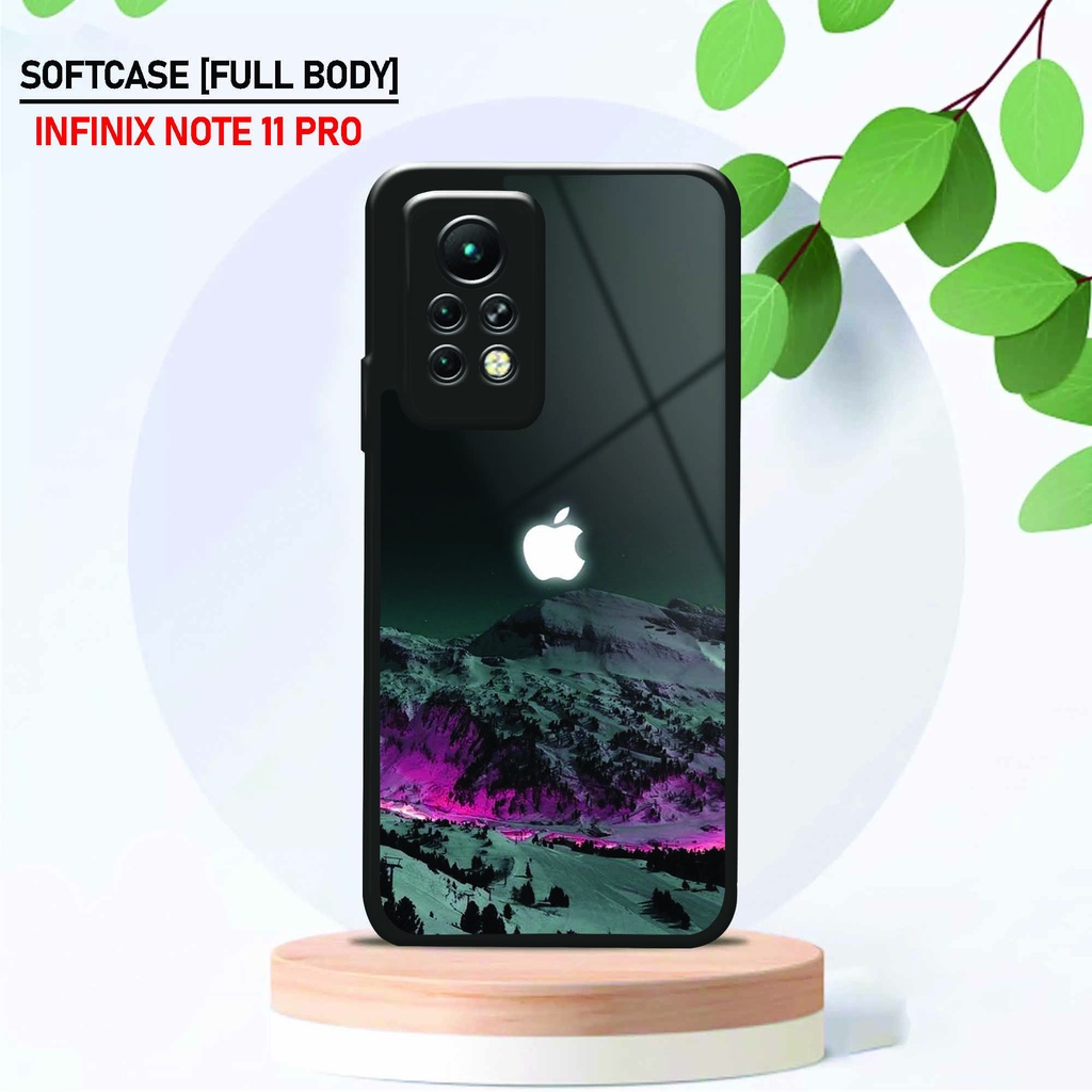Softcase Kaca Infinix Note 11 Pro - Hardcase Glossy Infinix Note 11 Pro - Fashion [ Aesth Apel 1 ] -