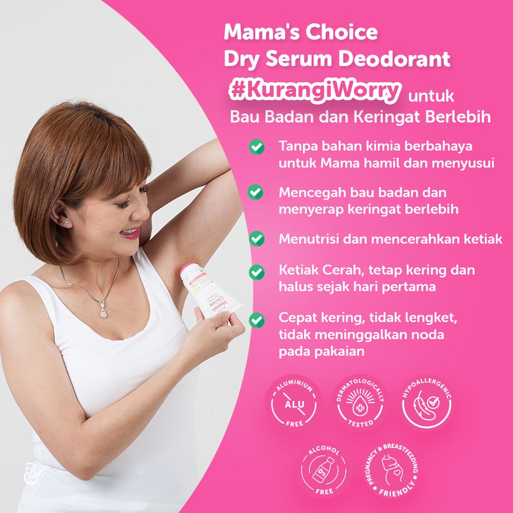 Mama's Choice Dry Serum Deodorant Penghilang Bau Badan Ibu Hamil dan Menyusui