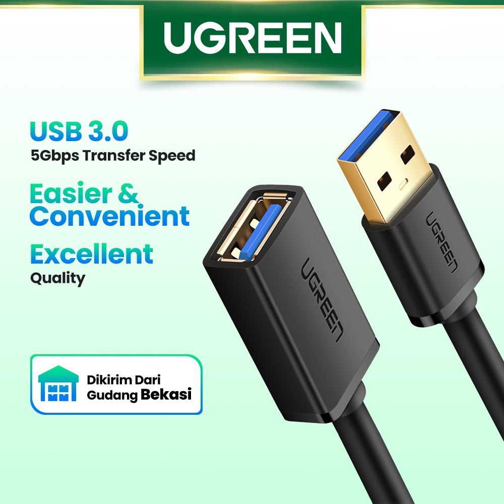 【Stok Produk di Indonesia】Ugreen Kabel Extension USB 3.0 2.0 Mini Kecepatan Tinggi Untuk Smart Laptop / PC / TV / Xbox One SSD