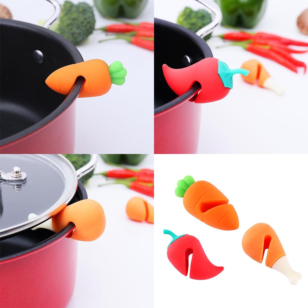 Anti Luber Holder Portable Reusable Washable Tahan Panas Menggemaskan Dapur Rak Anti Tumpah Aksesoris Wortel