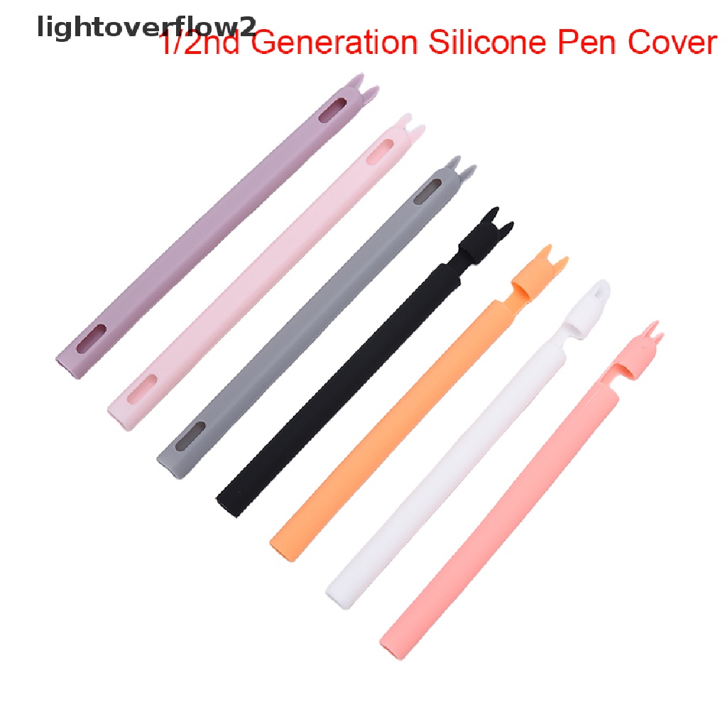 (lightoverflow2) Cover Pelindung Pen Stylus Apple Pencil iPad Bahan Silikon (ID)