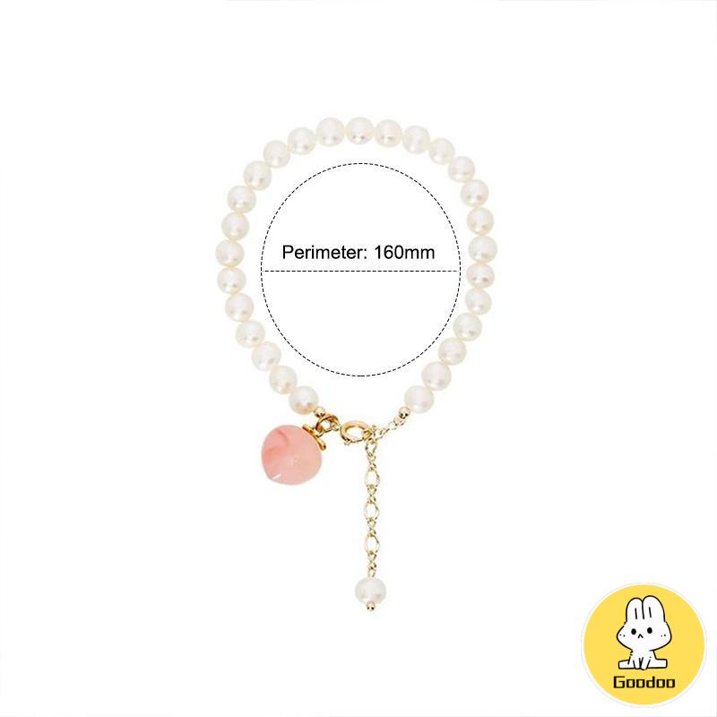Gelang Mutiara Persik Pelajar Wanita Niche Design Sisters Couple Best Friends Gelang -Doo