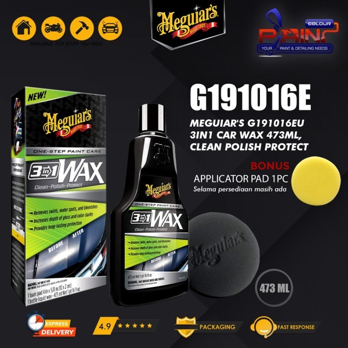 Meguairs wax liquid 3 in 1 Clean Polish Protect Repack - Paint Colour