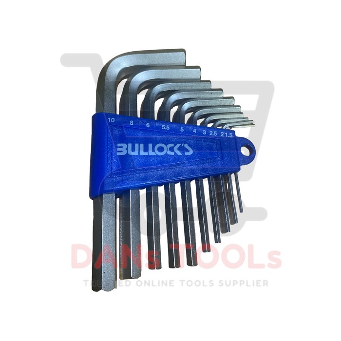 Kunci L Pendek BULLOCKS Set 10 pcs - Short Hex Key Wrenchs