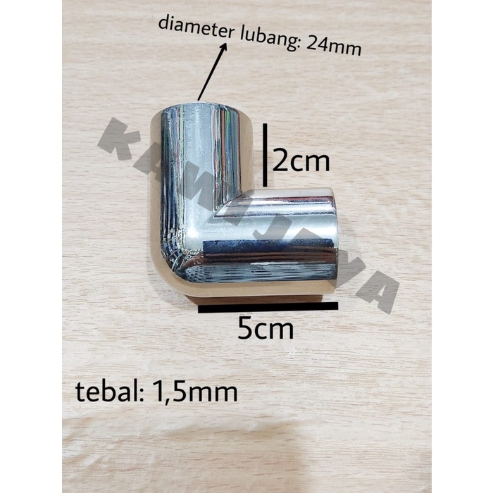 Sambungan Pipa Stainless SS Aluminium 1" inch 2,5cm L