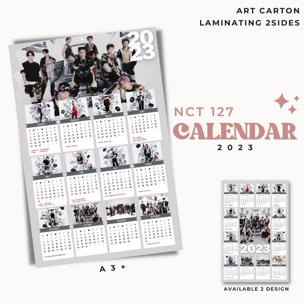 2023 KALENDER NCT 127 KPOP + LAMINASI 2SISI IDOL KOREA MURAH UNOFFICIAL TAEIL JOHNNY TAEYONG DOYOUNG YUTA JAEHYUN WINWIN JUNGWOO MARK HAECHAN READY STOCK !