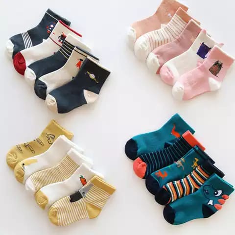 12 pasang kaos kaki bayi laki laki perempuan motif karakter lucu