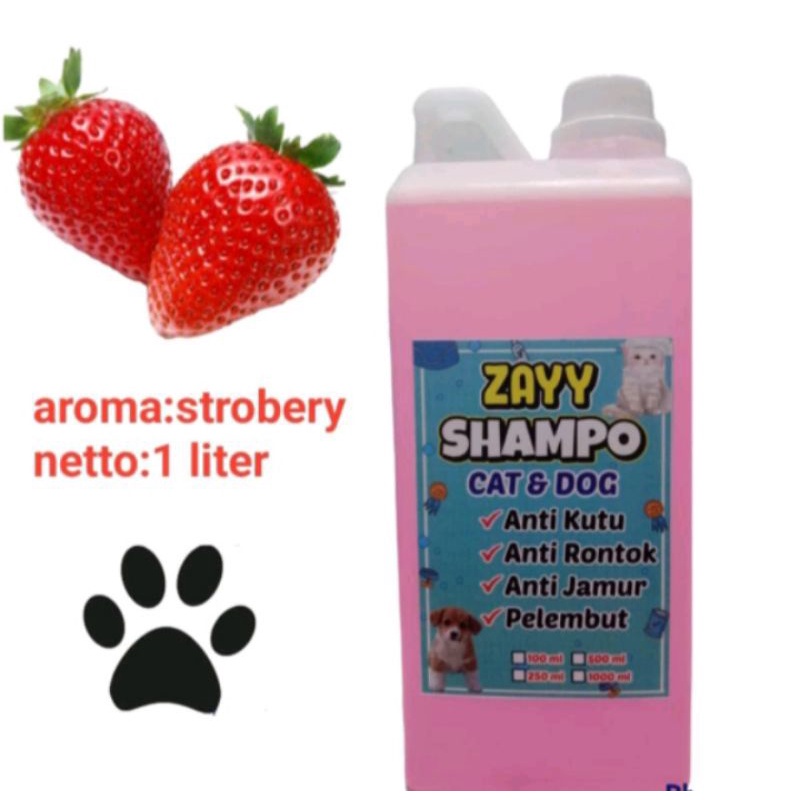 shampoo anjing dan kucing anti kutu wangi tahan lama netto 1 liter