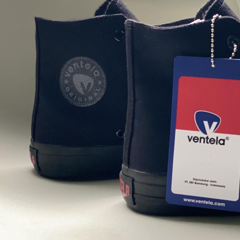 {CRM.18Oc22ᵞ} Sepatu Ventela Ethnic All Black High Vantella Etnic 70s Full Black Vantela Shoes Ethni