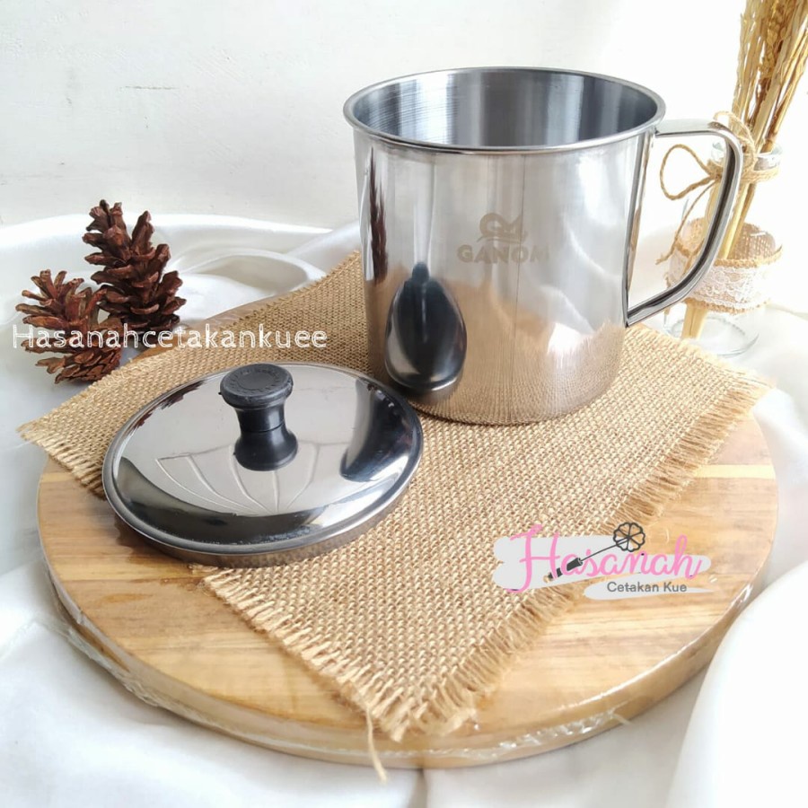 Mug GANOM Stainless Steel / Cangkir Gelas Mug 9 10 12 13 STAINLESS TEBAL